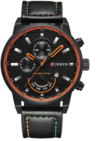 CURREN Top Brand Men's Luxury Quartz Watch Casual Sport Men's Waterproof Leather Date Analog Watch Relogio Male