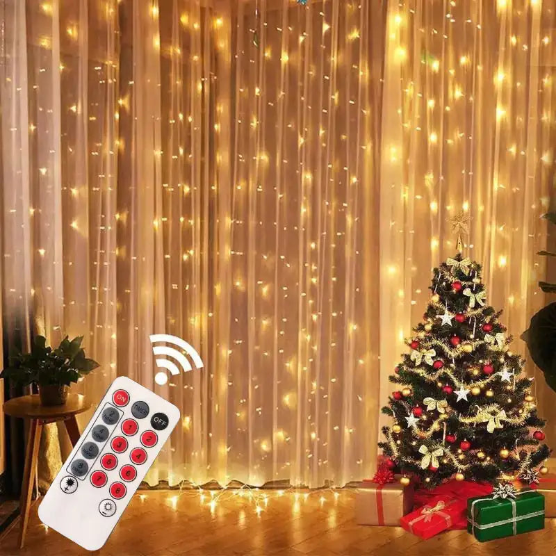 Christmas Curtain Lights