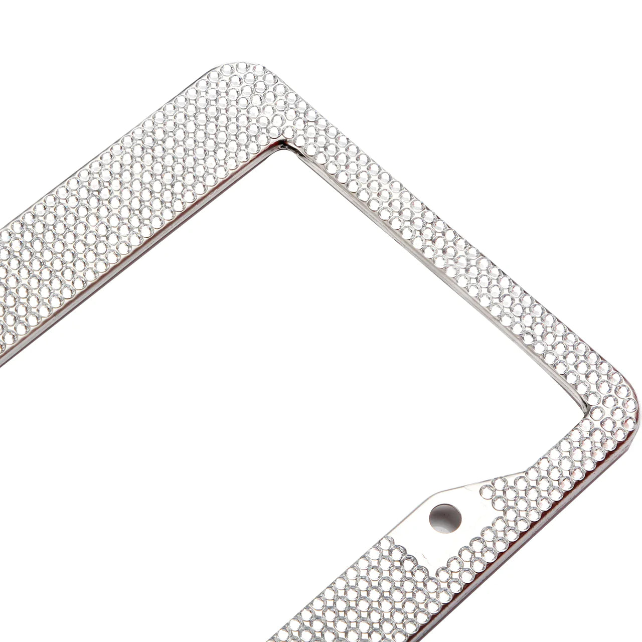 2PCS Bling License Plate Frame Glitter Crystal Sparkling Rhinestone Diamond Caps