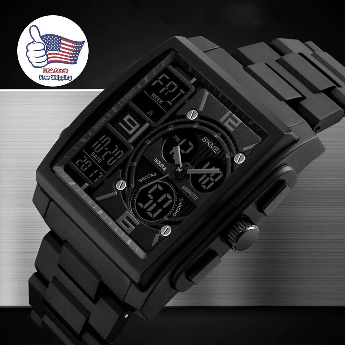 Watches Men's Digital Army Military Sport Quartz Analog Waterproof Watch US