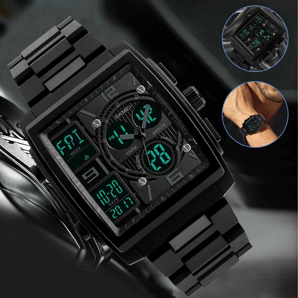 Watches Men's Digital Army Military Sport Quartz Analog Waterproof Watch US